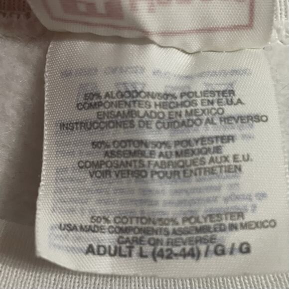 Vintage Crewneck Sweatshirt Size Large White Toy Drive 2001 Dick Biondi Hanes - Picture 7 of 7